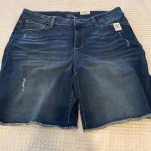 10” denim shorts